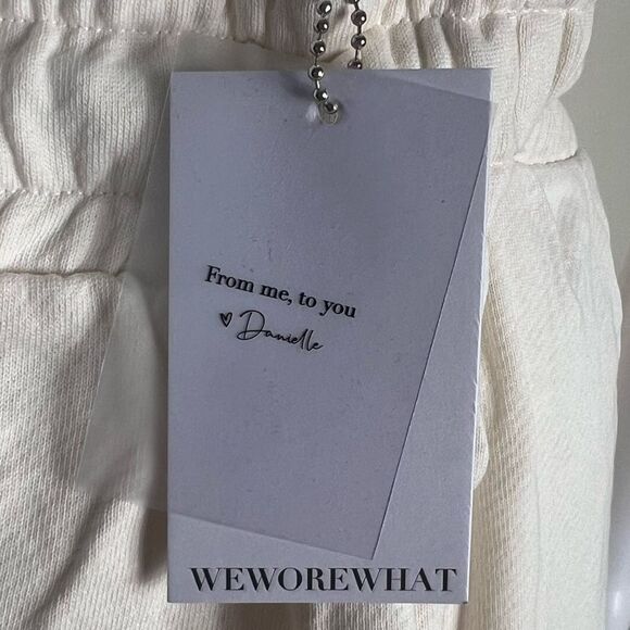 WeWoreWhat Solid Sweat Pants in Off White (L) - Picture 9 of 14